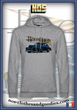 sweat capuche unisex Chevrolet Fleetline bleu 1947