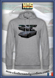 Sweat capuche unisex Opel GT 1900 blanche av/ar