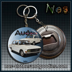 Badge / magnet / bottle opener key ring Audi 60 L beige 1972