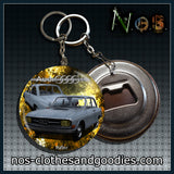 Badge / magnet / bottle opener key ring Audi 60 L blue gray