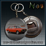 Badge / magnet / bottle opener key ring Audi 80 B1 red