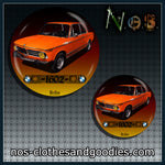 Badge / magnet / porte clé décapsuleur BMW 1602 orange