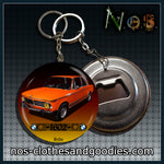 Badge / magnet / bottle opener key ring BMW 1602 orange