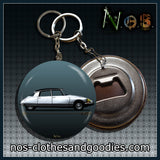 Badge/magnet/porte clé décapsuleur Citroën DS 21 Pallas grise profil