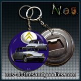 Badge/magnet/porte clé décapsuleur Citroën DS 21 Pallas grise chevron
