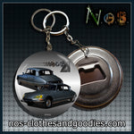 Badge/magnet/bottle opener key ring Citroën DS 21 Pallas front/rear 