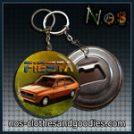 Badge / magnet / bottle opener key ring ford Fiesta MK1 rectangular headlights