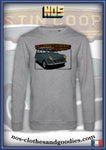 classic Austin mini cooper green sweatshirt