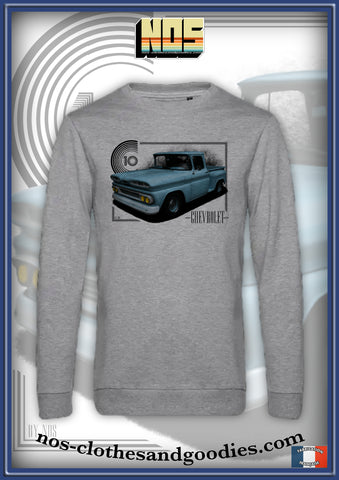 classic blue 1960 Chevrolet C10 sweatshirt