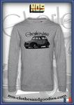 classic Citroën 2cv Charleston gray chevron sweatshirt