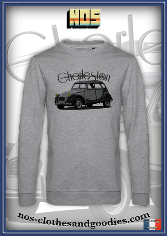 classic Citroën 2cv Charleston gray chevron sweatshirt