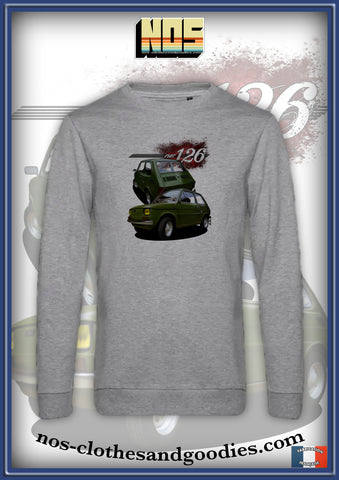 classic unisex sweatshirt Fiat 126 front/rear