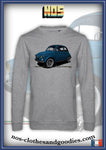 sweat classic Fiat 500 bleue