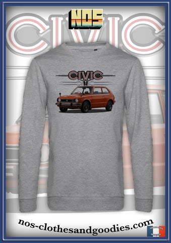 sweat classique Honda civic MK1 rouge RS