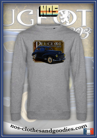 classic Peugeot 203 black sedan sweatshirt