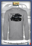 classic sweatshirt Peugeot 203 gray 1952 front/rear