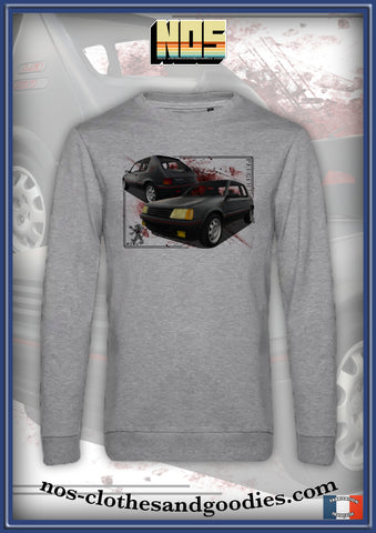 sweat classique Peugeot 205 GTI  noire av/ar