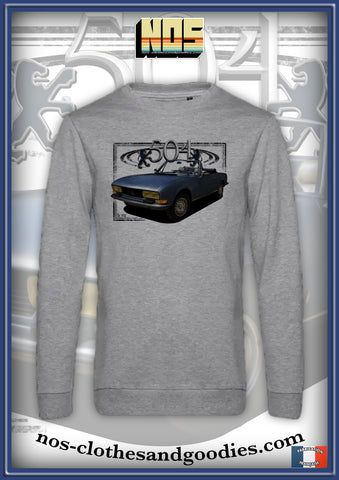 classic unisex sweatshirt Peugeot 504 cabriolet 1974