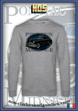 classic blue Pontiac chieftaine sweatshirt 1950