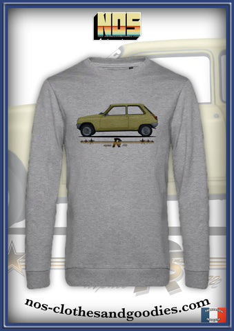 sweat classique Renault R5 jaune profil