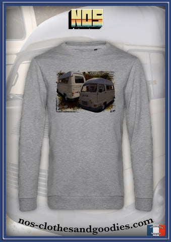 classic unisex sweatshirt Renault Estafette ivory front/rear