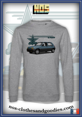 sweat classique Renault super 5 bleue