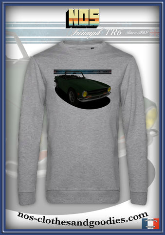 sweat classique Triumph TR6 verte