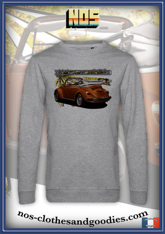 sweat classique unisex VW 1303 cox usa orange cabriolet 1979