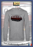 sweat classique VW combi T3 rouge