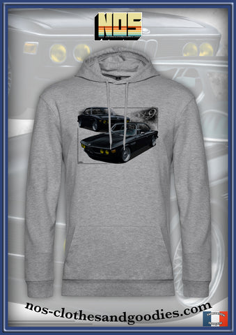 Sweat capuche unisex BMWE9 3.0CSI 2800 noire avant