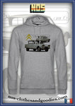sweat capuche unisex Citroën Ami 6 blanche 1963