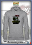 sweat capuche unisex Fiat 126 av/ar verte