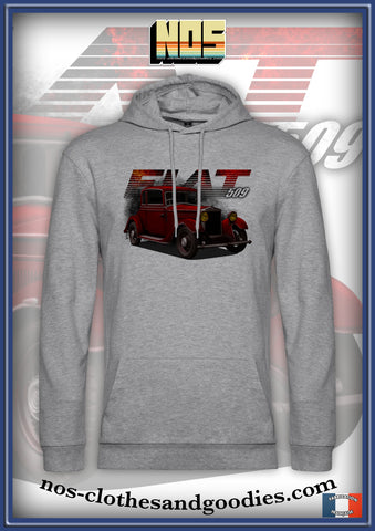 sweat capuche unisex Fiat 509 rouge