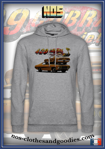 Sweat shirt capuche unisex Ford Torino Gt sportsroof 429 cobra jet 1970