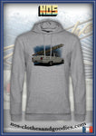 Sweat shirt capuche unisex Ford ranchero blanc arrière 1963