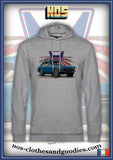 sweat capuche unisex HONDA S800 bleue