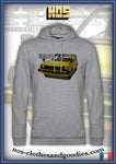 sweat capuche unisex HONDA civic MK2 1300 jaune
