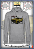 sweat capuche unisex HONDA civic MK1 jaune