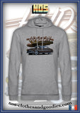 Sweat shirt capuche unisex Hudson Hornet bi-ton marron 1952