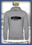 sweat capuche unisex Jaguar XK120 roadster noir 1951