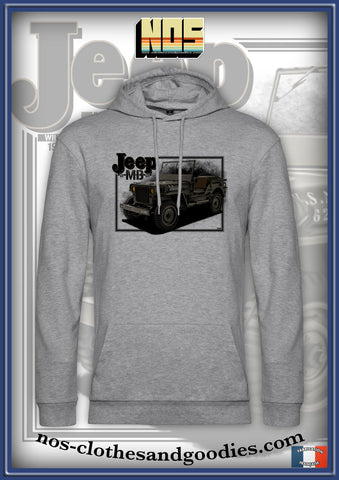 Sweat shirt capuche unisex Jeep Willys MB 41/44