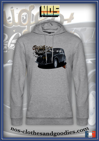 sweat capuche unisex Peugeot 202 noire