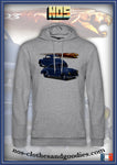 sweat capuche unisex Peugeot 203A coupé bleu 1952