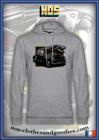 sweat capuche unisex Peugeot 203 noire