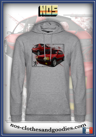 sweat capuche unisex Peugeot 205 GTI Rouge