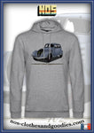 sweat capuche unisex Peugeot 402 grise
