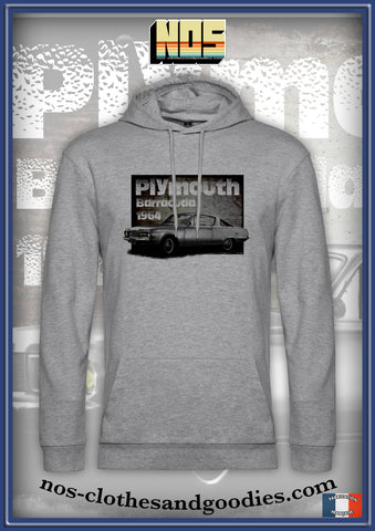 Sweat shirt capuche unisex Plymouth Barracuda 1964