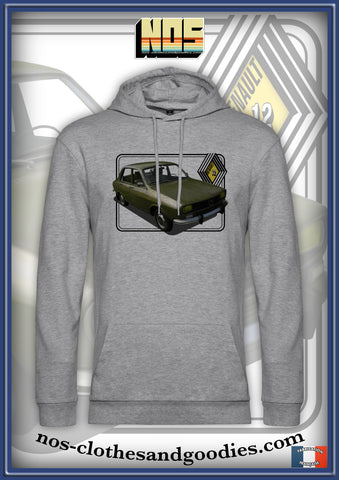 sweat capuche unisex Renault 12 verte