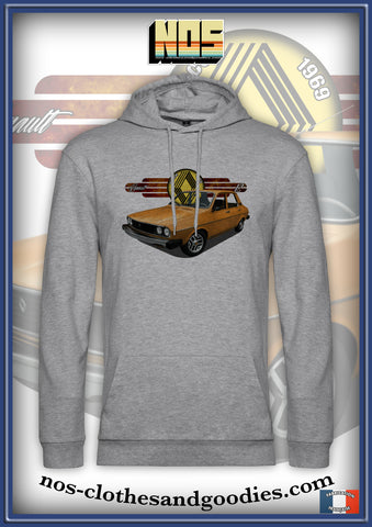 sweat capuche unisex Renault 12 moutarde