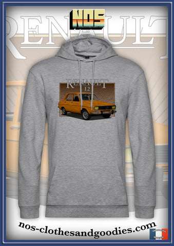 sweat capuche unisex Renault 12 orange